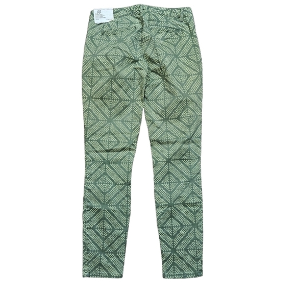 Khakis by Gap skinny Mini Green Abstract Print pants size 00 - Picture 2 of 8